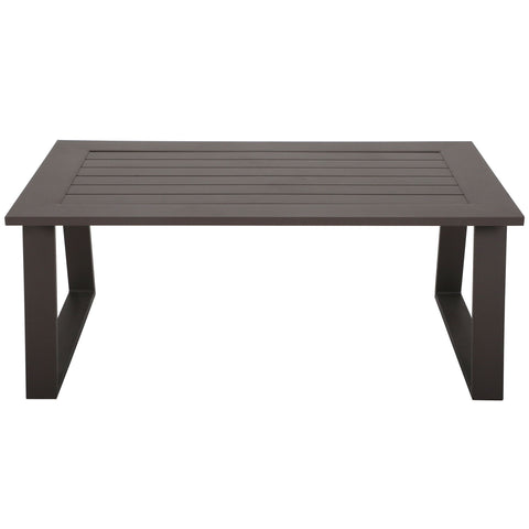 Colorado - Outdoor Patio Furniture - Brown Cast Aluminum Modern Rectangular Coffee Table - Brown - Premium Coffee Tables from Gather Craft - Just $297! Shop now at brett interiors