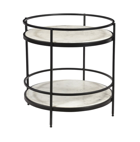 Olive - Round Accent Table - Maddie White / Black - Premium Accent Tables from Coast2Coast Home - Just $1237.50! Shop now at brett interiors