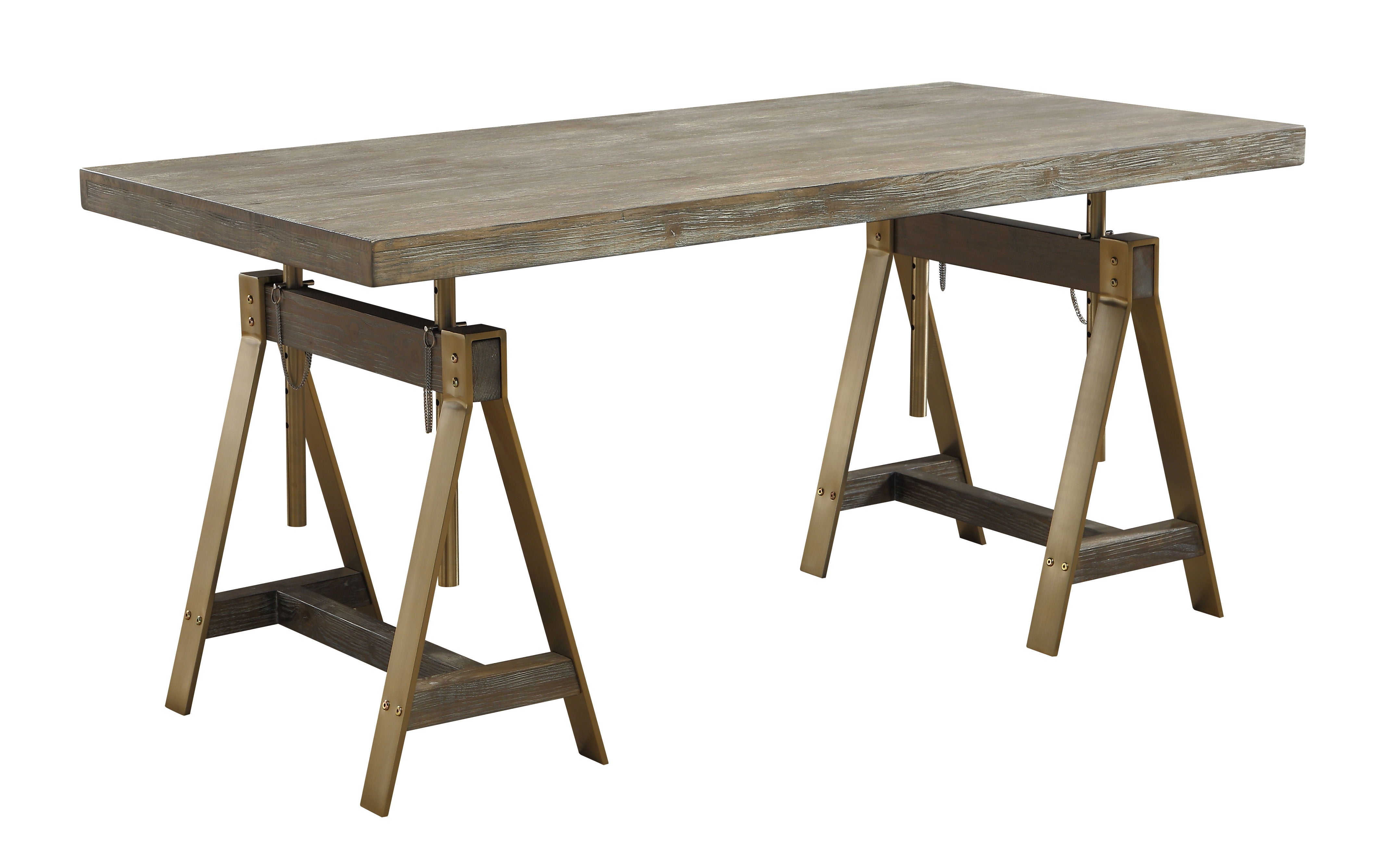 Biscayne - Adjustable Dining Table / Desk - Weathered - Premium Dining Tables from Coast2Coast Home - Just $3135! Shop now at brett interiors