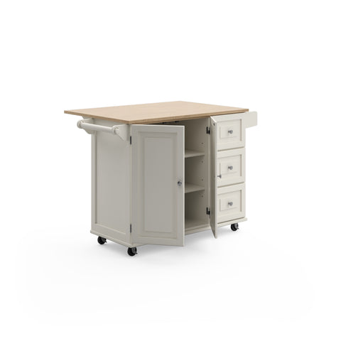 Blanche - Kitchen Cart - Rubber Wood Top - Premium Islands & Carts from Homestyles - Just $1249.98! Shop now at brett interiors