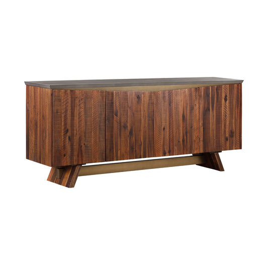 Picadilly - 4 Door Sideboard Buffet - Acacia / Concrete - Premium Buffets from Armen Living - Just $2395! Shop now at brett interiors