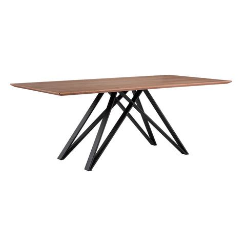 Modena - Contemporary Dining Table - Matte Black / Walnut Wood - Premium Dining Tables from Armen Living - Just $1100! Shop now at brett interiors