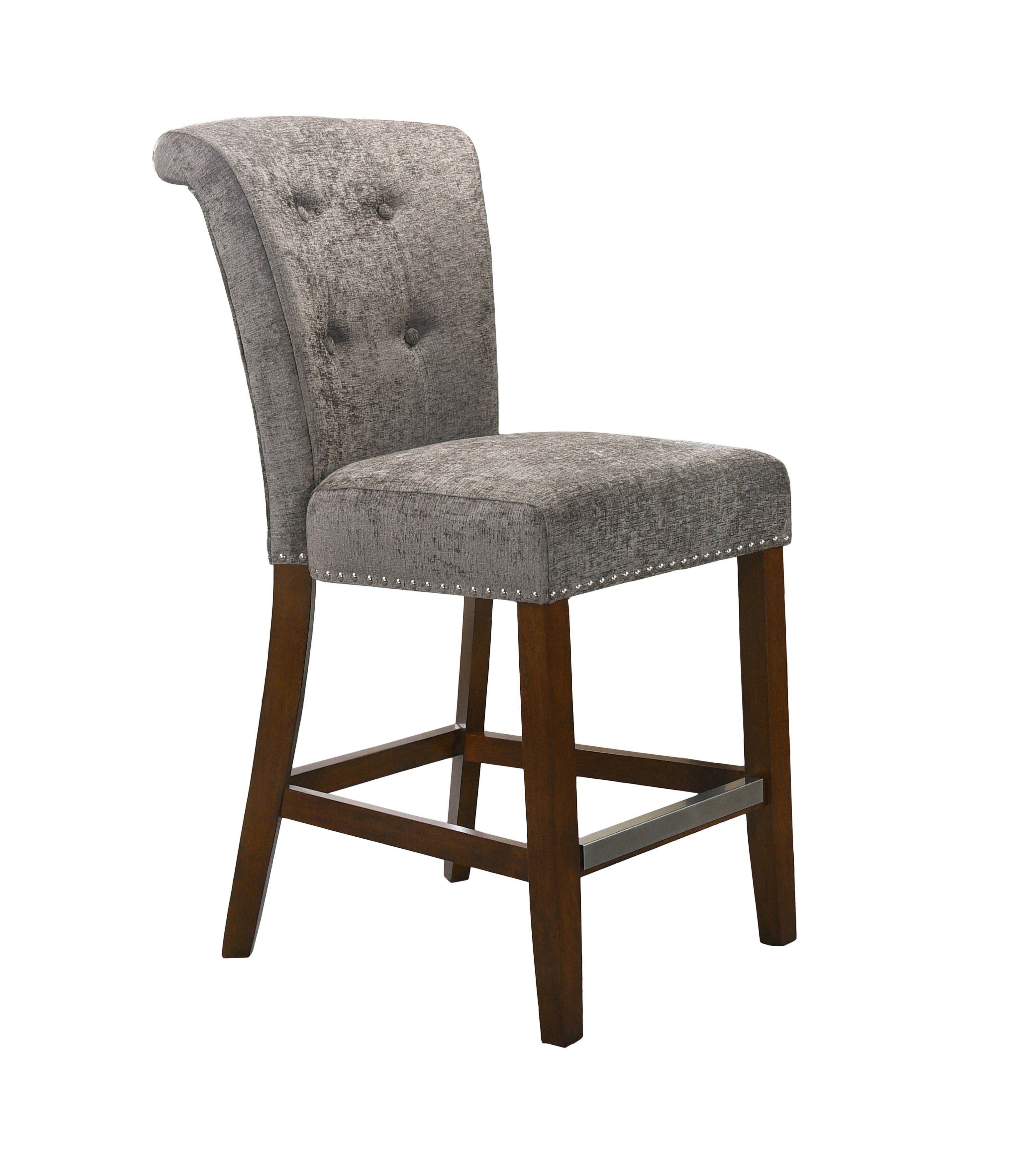 Auggie - 20.5" Fabric Counter Height Chair With Nailhead Trim - Premium Counter Height (24"-27") from Lilola Home - Just $124! Shop now at brett interiors