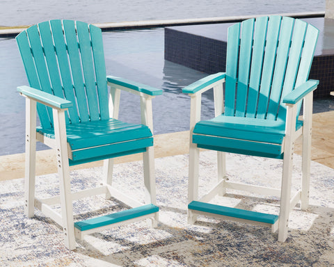 Eisely - Turquoise / White - Barstool (Set of 2) - Premium Stool Sets from Ashley Furniture - Just $1322.48! Shop now at brett interiors