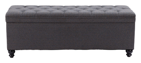 Halifax - Storage Bench - Gravel Gray - Premium Storage Benches from Zuo Modern - Just $1125! Shop now at brett interiors