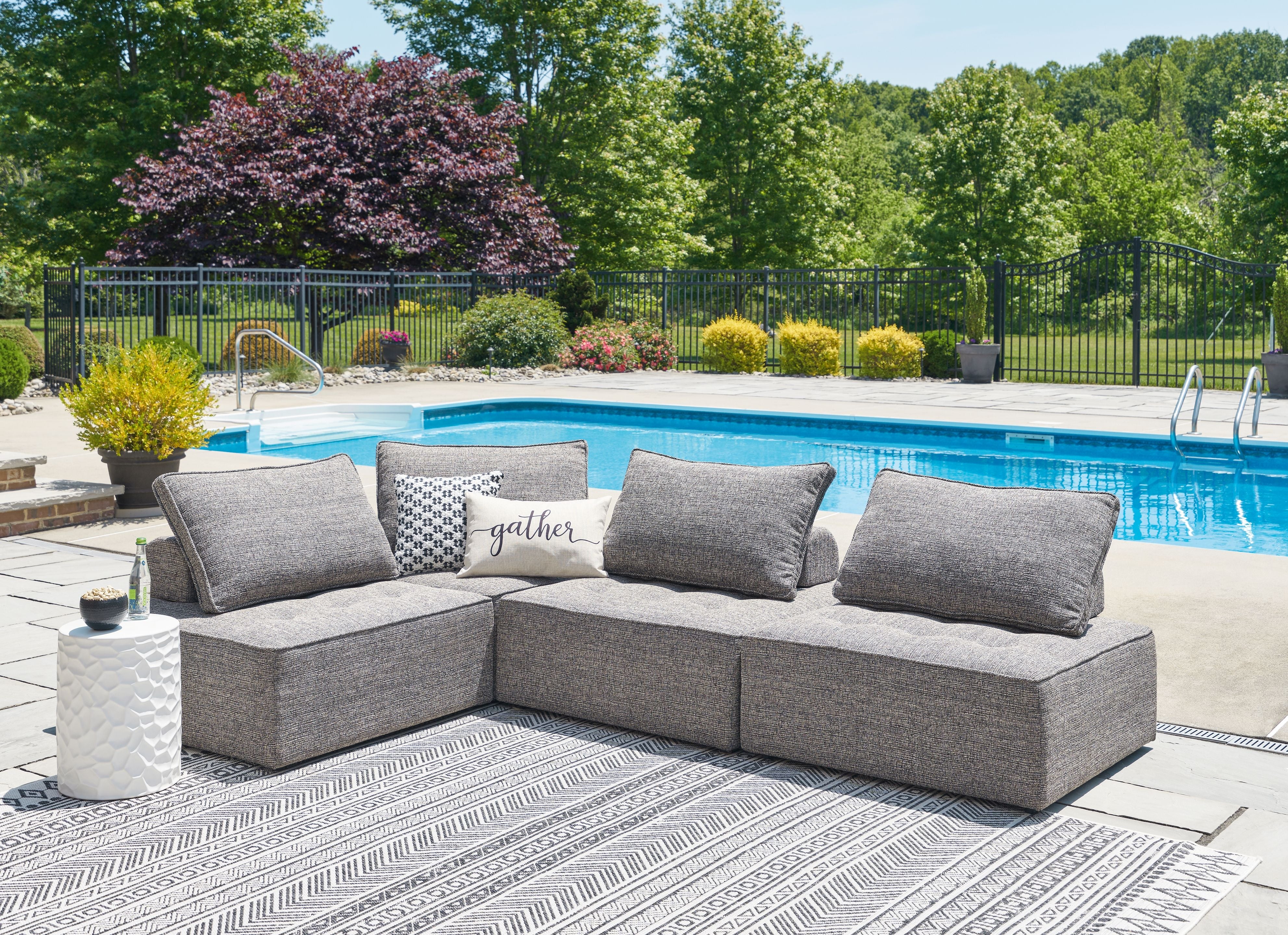 Bree Zee - Outdoor Sectional - Premium Stationary Sectionals from Signature Design by Ashley® - Just $1113.75! Shop now at brett interiors