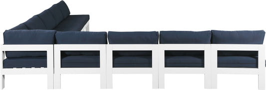 Nizuc - Outdoor Patio Modular Sectional 9 Piece - Navy - Fabric - Premium Stationary Sectionals from Meridian Furniture - Just $7862.50! Shop now at brett interiors