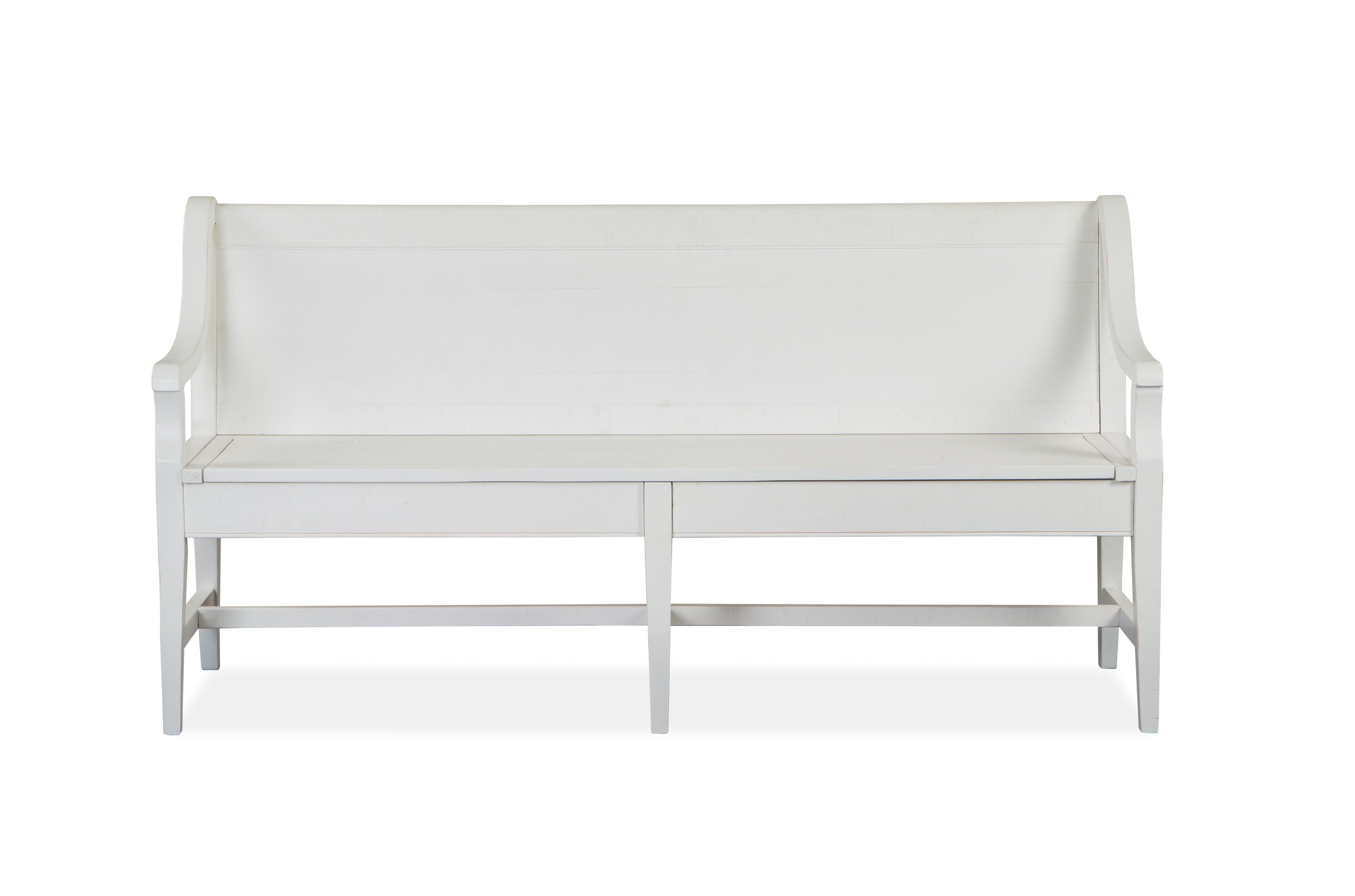 Heron Cove - Bench With Back - Chalk White - Premium Dining Benches from Magnussen Furniture - Just $922.50! Shop now at brett interiors