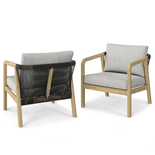 Palmetto - Outdoor Conversation Chair (Set of 2) - Stone Grey - Premium Chair Sets from Simpli Home - Just $1416! Shop now at brett interiors