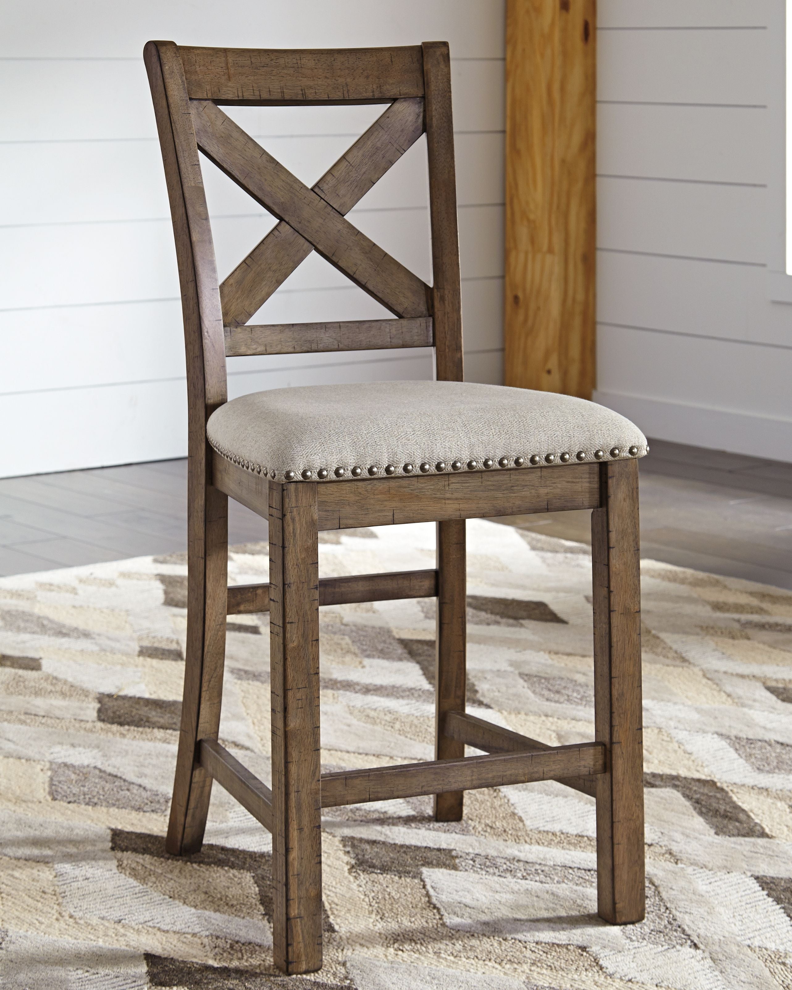 Moriville - Beige - Upholstered Barstool (Set of 2) - Premium Stool Sets from Ashley Furniture - Just $329.20! Shop now at brett interiors