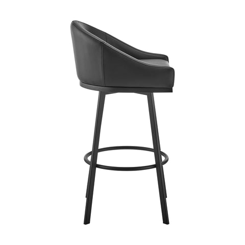 Eleanor - Swivel Stool - Black Base - Premium Counter Height (24"-27") from Armen Living - Just $370! Shop now at brett interiors