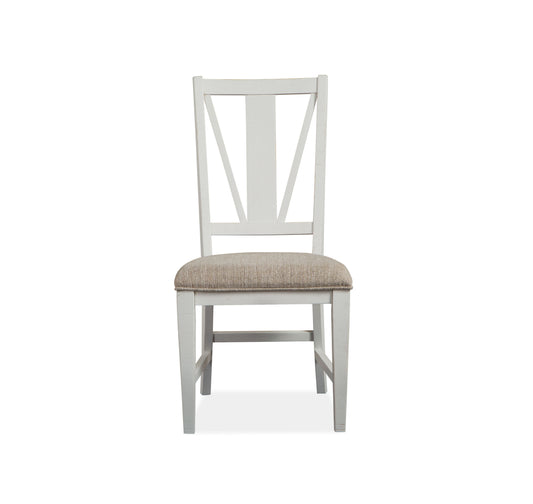 Heron Cove - Dining Side Chair With Upholstered Seat (Set of 2) - Chalk White - Premium Chair Sets from Magnussen Furniture - Just $580! Shop now at brett interiors