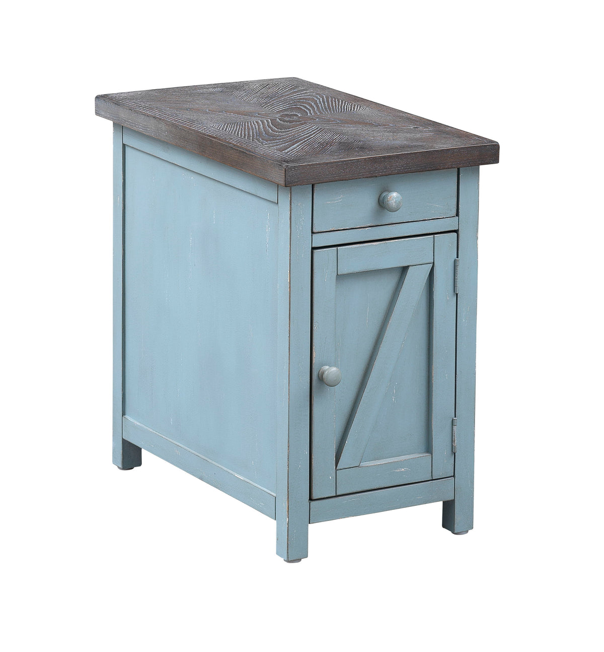 Bar Harbor - One Drawer One Door Chairside Cabinet - Blue - Premium Accent Cabinets from Coast2Coast Home - Just $1485! Shop now at brett interiors