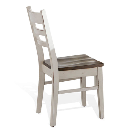 Carriage House - Ladderback Chair - White / Dark Brown - Premium Side Chairs from Sunny Designs - Just $163! Shop now at brett interiors