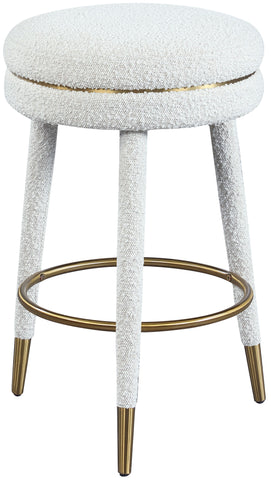 Coral - Counter Stool - Cream - Premium Counter Height (24"-27") from Meridian Furniture - Just $362.50! Shop now at brett interiors