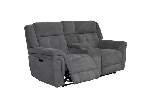 Richland - Power Console Loveseat - Bristol Grey - Premium Reclining Loveseats from Parker Living - Just $1322.50! Shop now at brett interiors