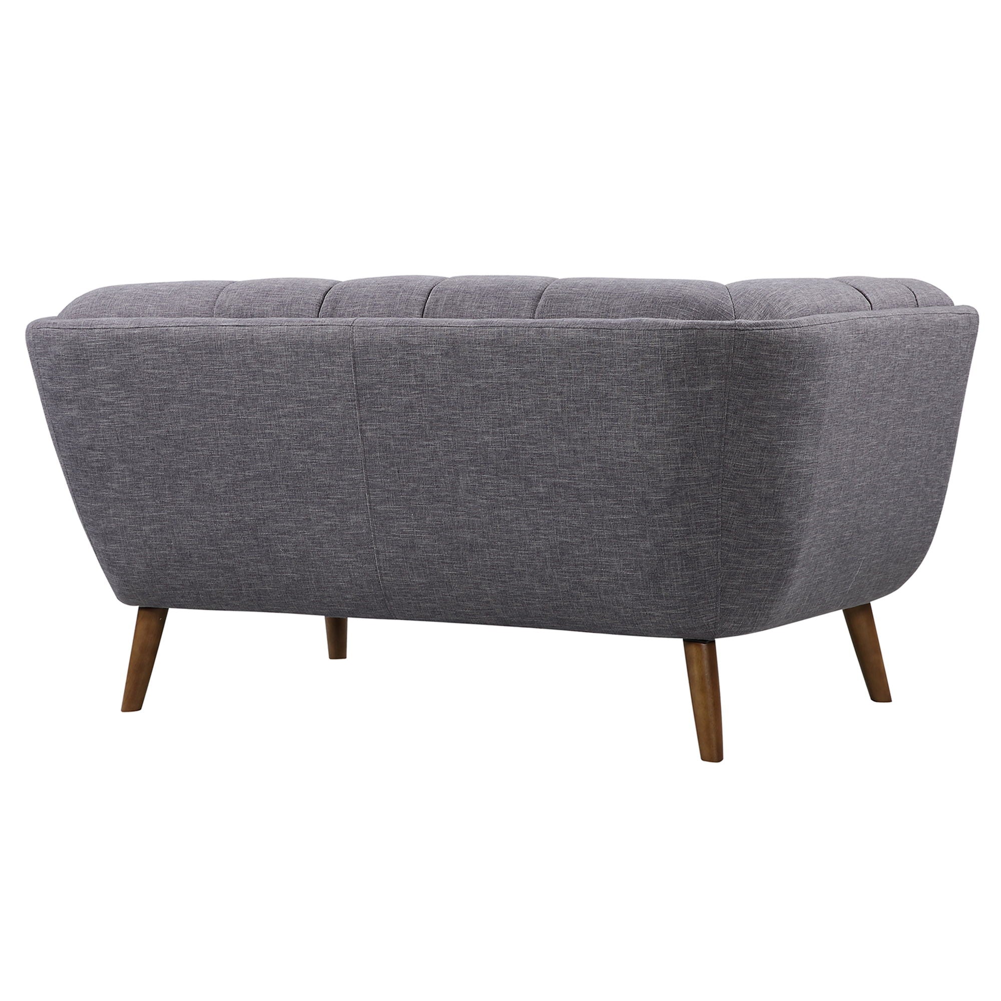 Phantom - Mid-Century Modern Loveseat - Dark Gray / Walnut - Premium Stationary Loveseats from Armen Living - Just $1067.50! Shop now at brett interiors