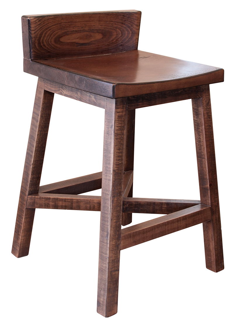 Pueblo - Wooden Seat & Base Stool - Premium Counter Height (24"-27") from International Furniture Direct - Just $205! Shop now at brett interiors