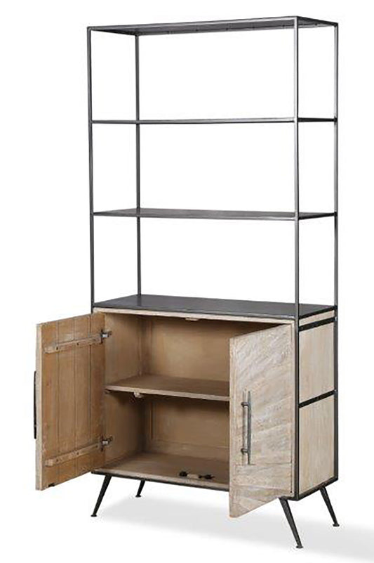 Crossings Monaco - Bookcase - Weathered Blanc - Premium Etageres from Parker House - Just $997.50! Shop now at brett interiors