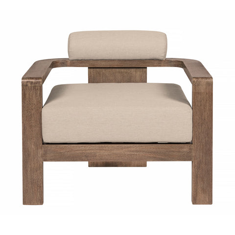 Relic - Outdoor Patio Chair - Weathered Eucalyptus / Taupe - Premium Arm Chairs from Armen Living - Just $1215! Shop now at brett interiors