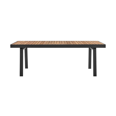 Nofi - Outdoor Patio Dining Table - Charcoal / Teak - Premium Dining Tables from Armen Living - Just $2297.50! Shop now at brett interiors