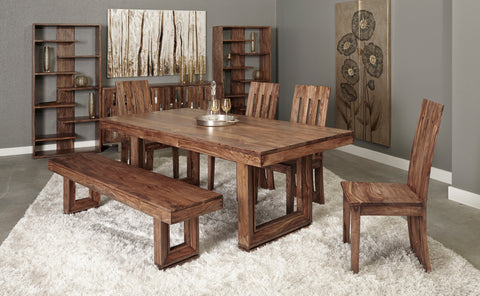 Brownstone - Dining Bench - Nut Brown - Premium Dining Benches from Coast2Coast Home - Just $1567.50! Shop now at brett interiors