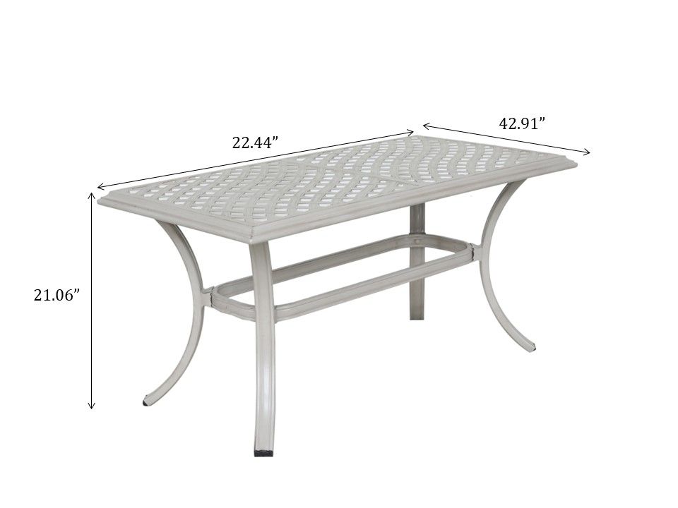 22X42" Patio Standard Coffee Table - Ashen Wheat - Premium Coffee Tables from Gather Craft - Just $240! Shop now at brett interiors