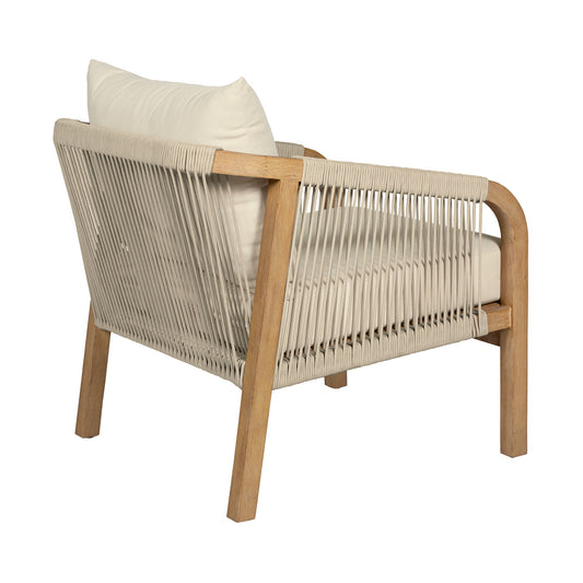 Cypress - Outdoor Patio Chair - Blonde Eucalyptus / Ivory - Premium Arm Chairs from Armen Living - Just $962.50! Shop now at brett interiors