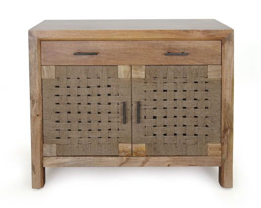 Griffith - Two Door One Drawer Cabinet - Augustine Brown / Jute - Premium Accent Cabinets from Coast2Coast Home - Just $2062.50! Shop now at brett interiors