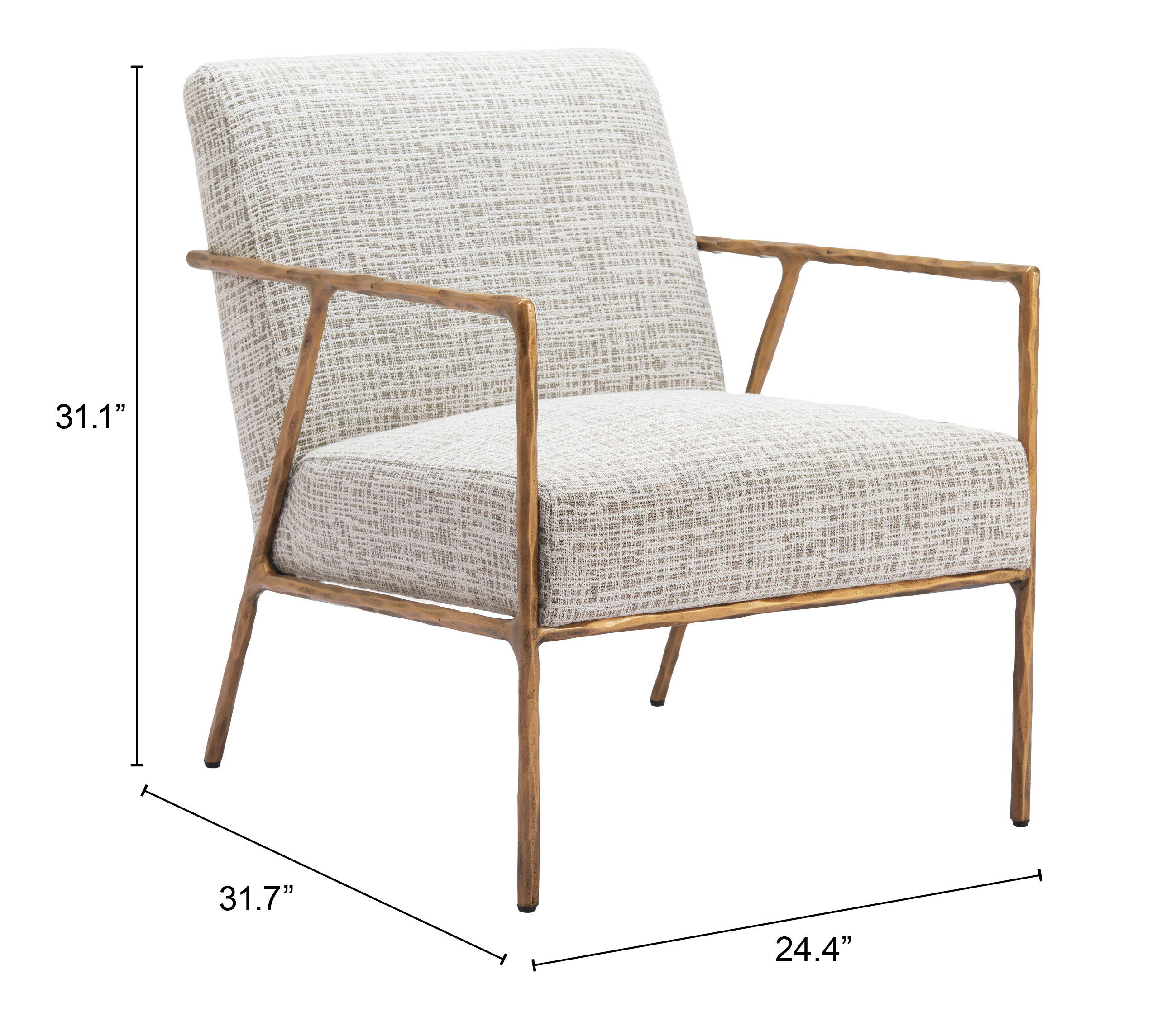 Norrebro - Accent Chair - Beige Frost - Premium Accent Chairs from Zuo Modern - Just $2950! Shop now at brett interiors