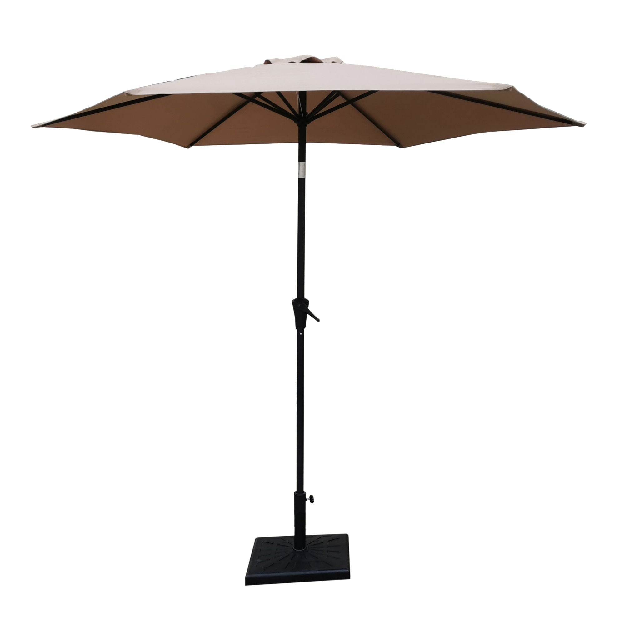 8.8' Outdoor Aluminum Patio Umbrella With 42 Pound Square Resin Umbrella Base - Premium Umbrellas & Canopies from Gather Craft - Just $214! Shop now at brett interiors