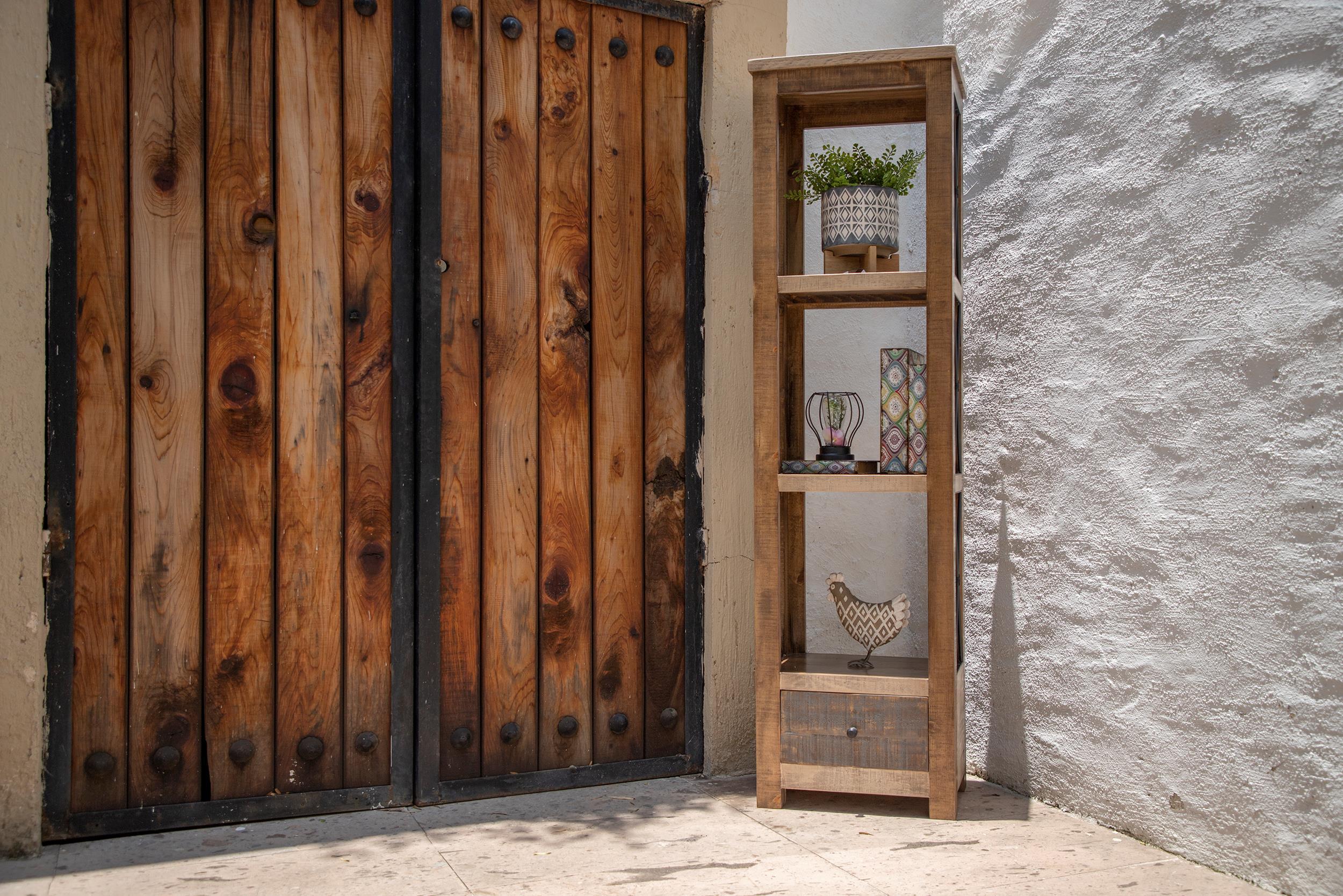 Andaluz - Bookcase - Brown / Light Brown Antiqued - Premium Standard Bookcases from International Furniture Direct - Just $715! Shop now at brett interiors