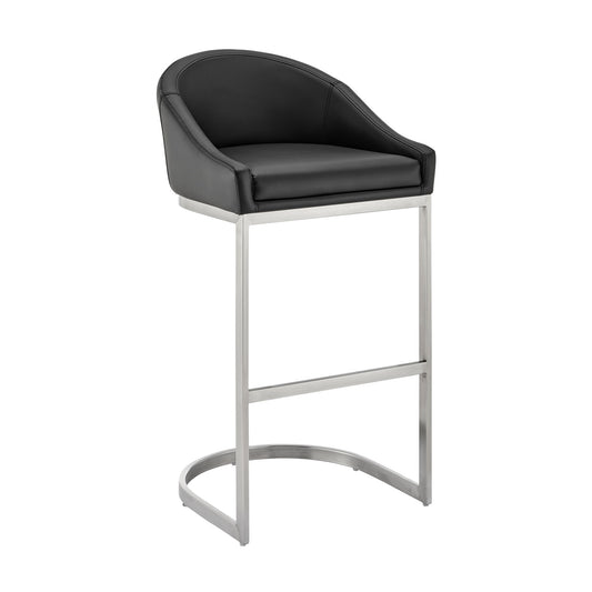 Katherine - Bar Stool - Brushed Steel - Premium Counter Height (24"-27") from Armen Living - Just $337.50! Shop now at brett interiors