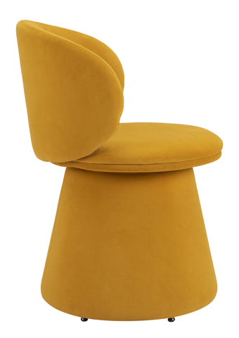 Oblic - Swivel Dining Chair - Orange - Premium Swivel Chairs from Zuo Modern - Just $900! Shop now at brett interiors