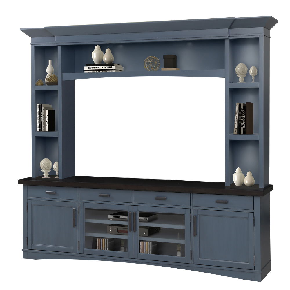 Americana Modern - TV Console with Hutch and LED Lights - Premium Entertainment Centers from Parker House - Just $2247.50! Shop now at brett interiors