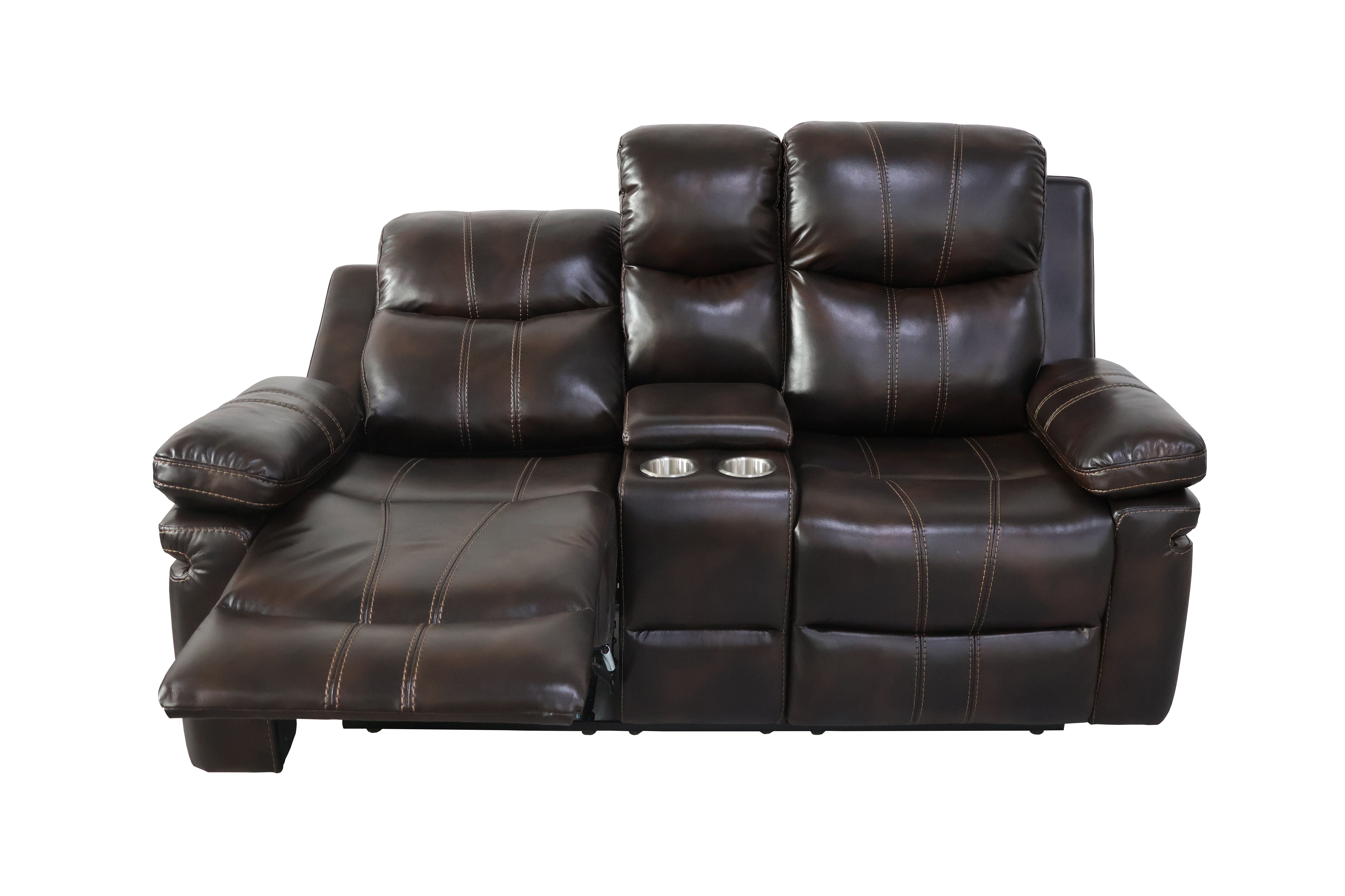 Kellen - Reclining Console Loveseat - Premium Reclining Loveseats from New Classic - Just $872.50! Shop now at brett interiors