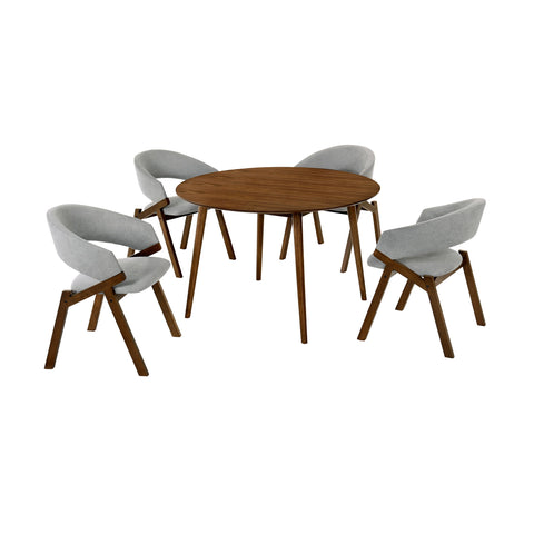 Arcadia - Round Dining Room Set - Premium 5 Piece Dining Room Sets from Armen Living - Just $1272.50! Shop now at brett interiors