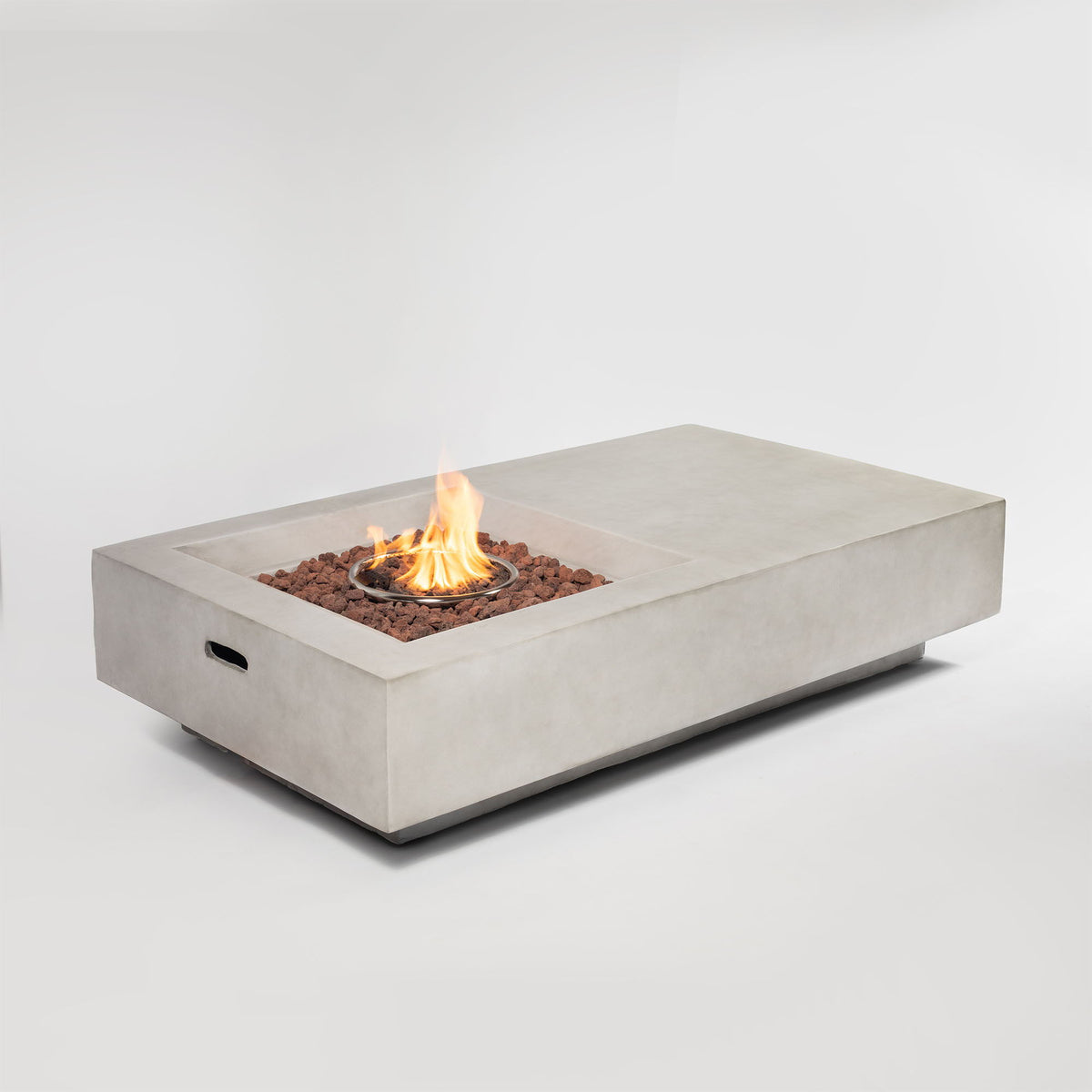 60" Concrete Fire Pit Table - Light Gray - Premium Fire Pits from AS Outdoor Heating - Just $1129! Shop now at brett interiors