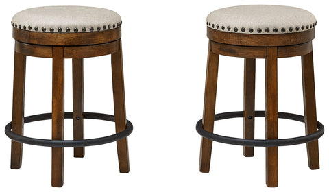 Valebeck - Upholstered Swivel Stool - Premium Counter Height (24"-27") from Signature Design by Ashley® - Just $179.03! Shop now at brett interiors