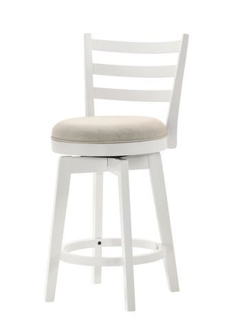 Joplin - 20.5" Ladder Back Counter Height Swivel Chair With Upholstered Seat - Premium Counter Height (24"-27") from Lilola Home - Just $108! Shop now at brett interiors