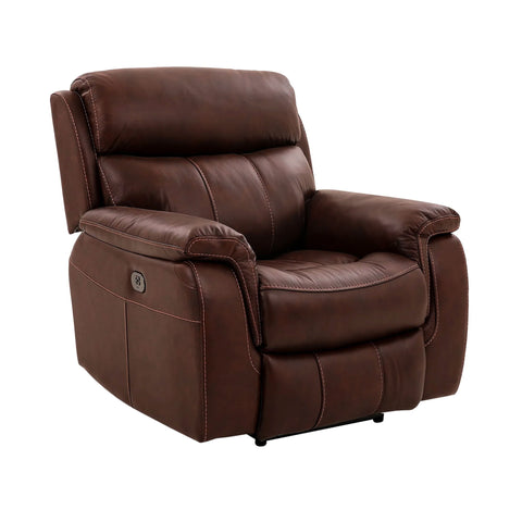 Montague - Dual Power Headrest And Lumbar Support Recliner Chair - Brown - Premium Reclining Chairs from Armen Living - Just $1750! Shop now at brett interiors