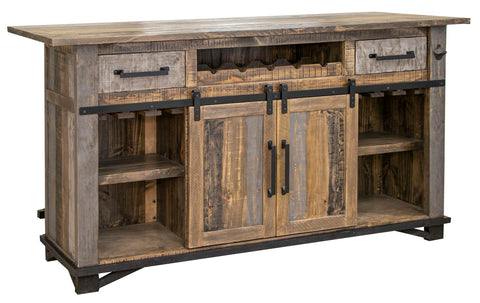 Loft Brown - Bar - Two Tone Gray / Brown - Premium Bars & Bar Carts from International Furniture Direct - Just $1917.50! Shop now at brett interiors