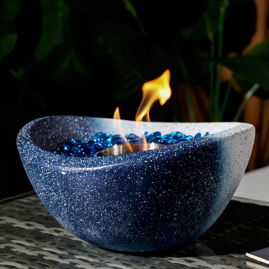 Tabletop Fire Pit With Mixed Color, Outdoor&Indoor Fire Pit, Portable Concrete Fire Pit, Personal Ethanol Fireplace, Outdoor Table Top Fire Pit, Mini Fire Pit Smokeless Fire Bowl - Premium Fire Pits from AS Outdoor Heating - Just $90! Shop now at brett interiors