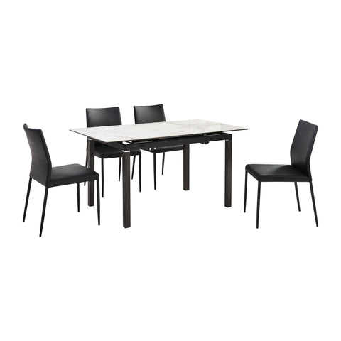 Giana Kash - Extendable Dining Set - Premium 5 Piece Dining Room Sets from Armen Living - Just $2187.50! Shop now at brett interiors