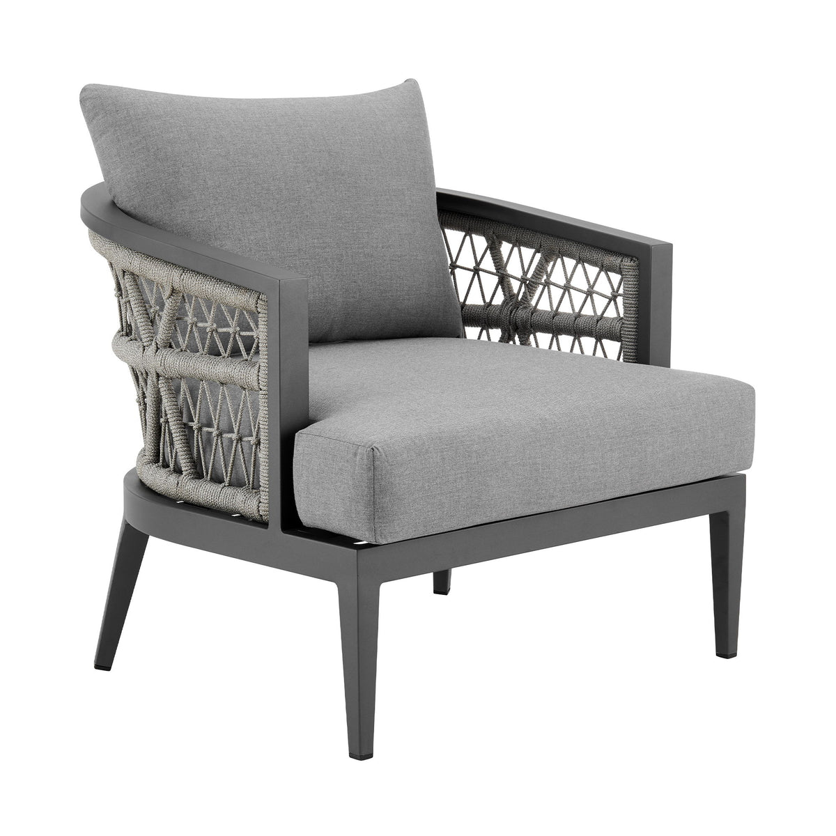 Zella - Outdoor Patio Armchair - Light Gray / Earl Gray - Premium Arm Chairs from Armen Living - Just $1525! Shop now at brett interiors