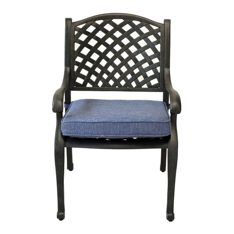 Sparta - Modern Dining Arm Chair - Navy Blue - Premium Arm Chairs from Gather Craft - Just $344! Shop now at brett interiors