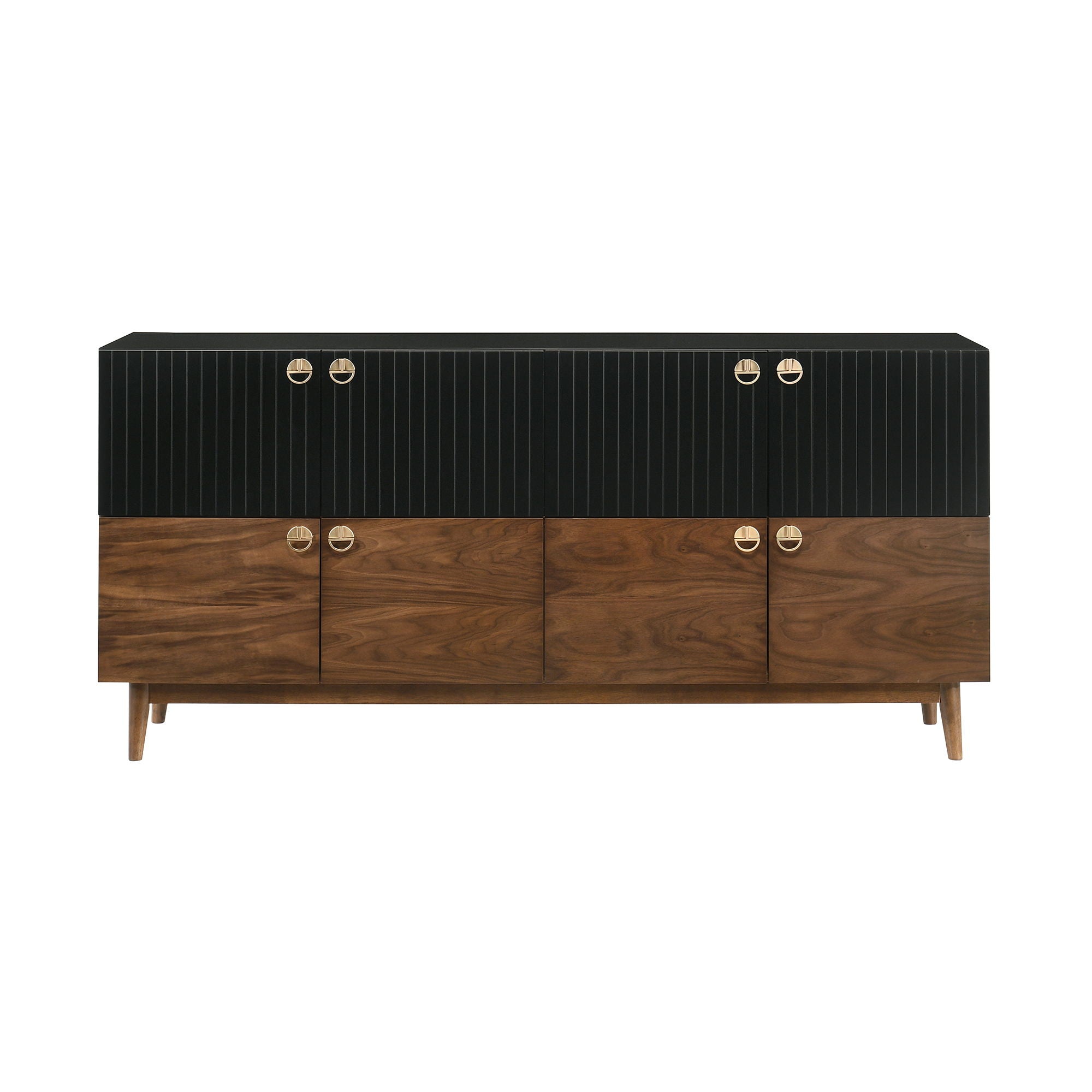 Amigo - Veneer Buffet - Black / Walnut - Premium Buffets from Armen Living - Just $1240! Shop now at brett interiors