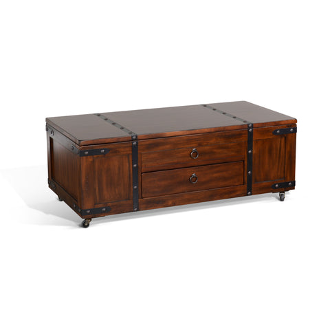 Santa Fe - 18" Coffee Table - Dark Brown - Premium Coffee Tables from Sunny Designs - Just $965! Shop now at brett interiors