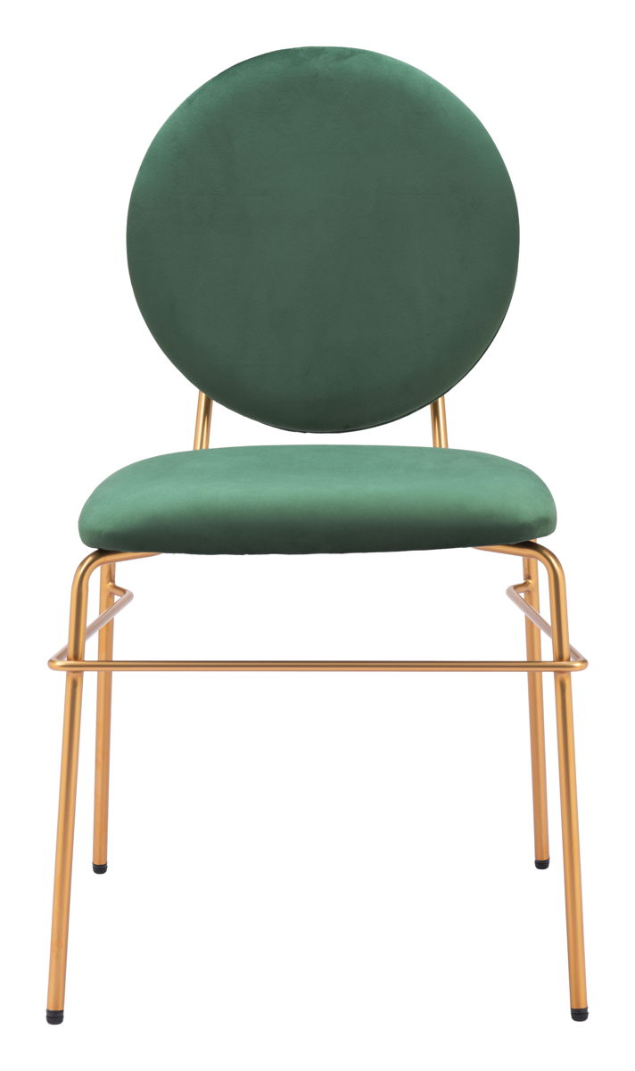 Odessa - Dining Chair (Set of 2) - Green / Gold - Premium Chair Sets from Zuo Modern - Just $1350! Shop now at brett interiors