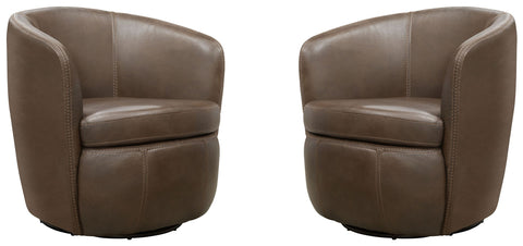 Barolo - 100% Italian Leather Swivel Club Chair (Set of 2) - Premium Chair Sets from Parker Living - Just $1095! Shop now at brett interiors